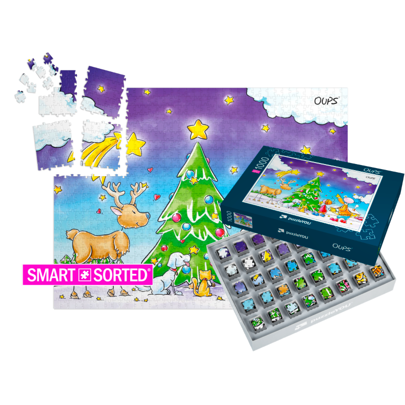 Oups Puzzle SmartSorted - Weihnachten mit Oups 1000 Stück